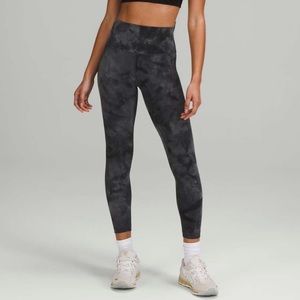 Lululemon Size 4 Wunder Train HighRise Tight 25" Diamond Dye Pitch Grey Graphite